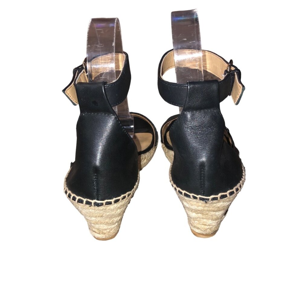 Talbots Espadrilles Womens 6.5 Used Black Leather - Picture 4 of 16